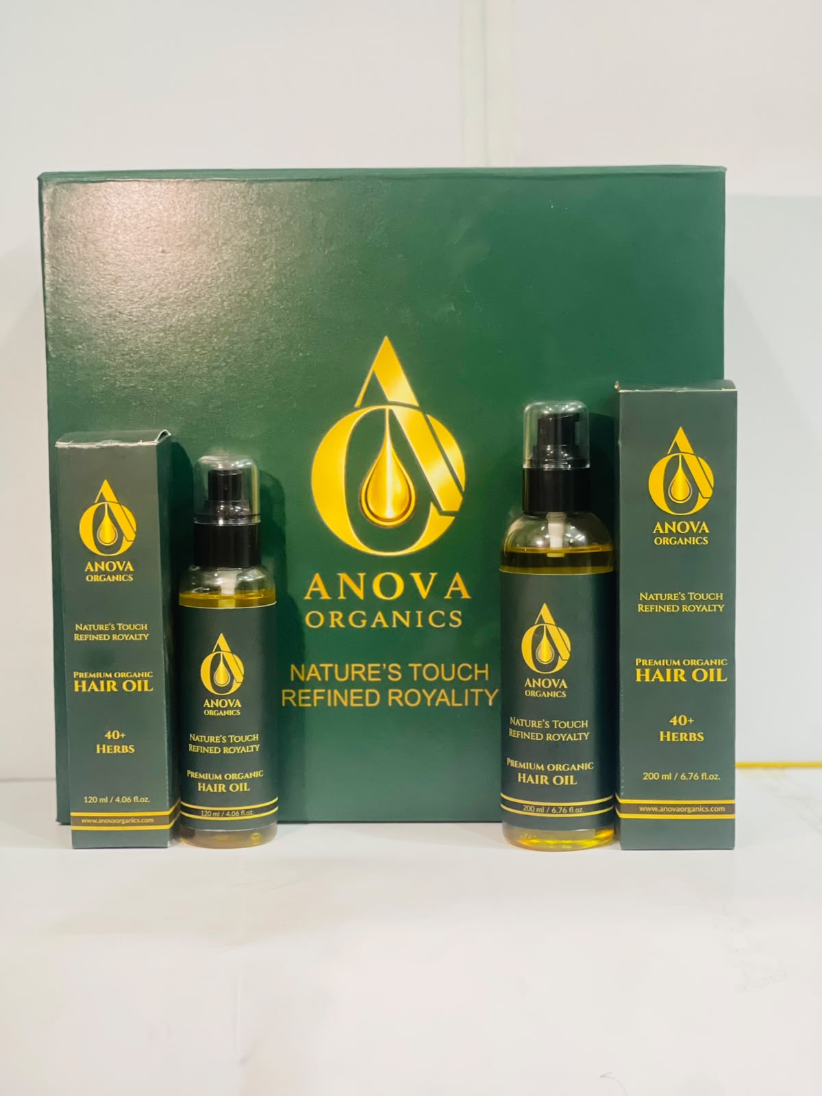 Anova Organics Premium Gift Box - 120ml and 200ml Hair Oil Variants
